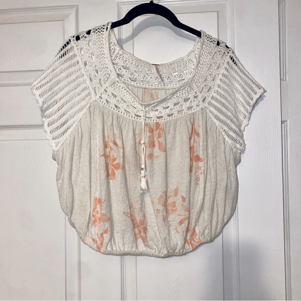 Free People Crochet Cropped Top